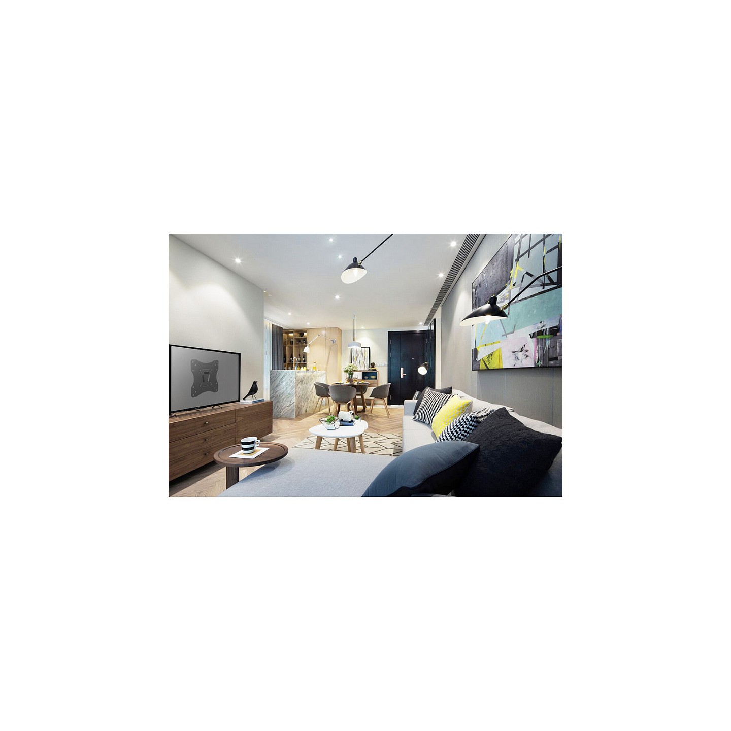 Equip Wandhalterung 23'-43' 1TFT Slim 25Kg sw retail — Buy in Cyprus with Fast Delivery