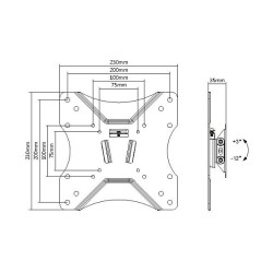 Equip Wandhalterung 23'-43' 1TFT Slim 25Kg sw retail — Buy in Cyprus with Fast Delivery