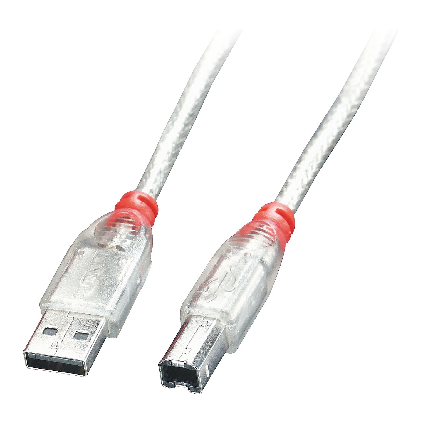 LINDY USB 2.0 Kabel Typ A B transparent M M 0.2m — Buy in Cyprus with Fast Delivery