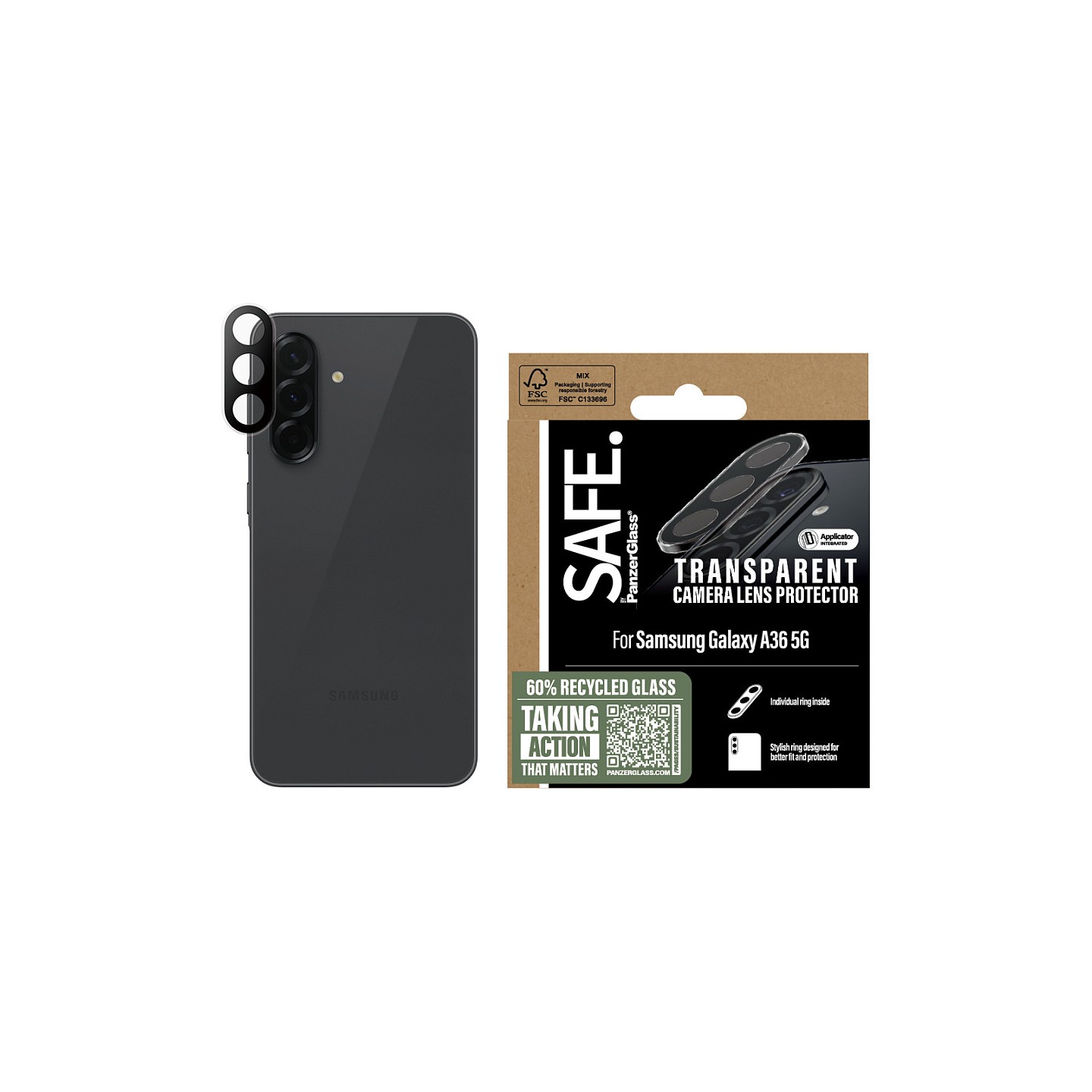 SAFE. Camera Lens Protector Clear Samsung Galaxy A36 5G — Buy in Cyprus with Fast Delivery