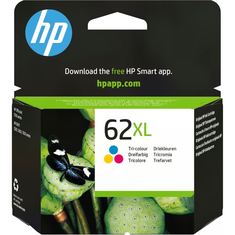Buy HP 62XL Tri-Color Original Ink Cartridge - C2P07AE - Cyan, Magenta, Yellow, ... in Cyprus, Nicosia, Limassol, Larnaka, Pafos