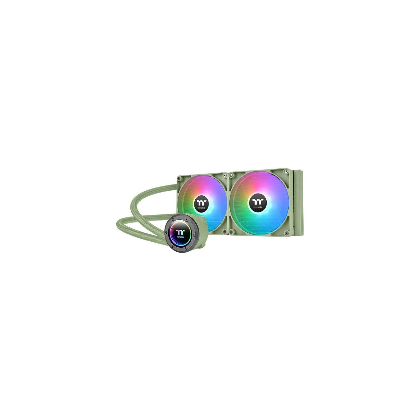 Thermaltake TH280 V2 ARGB AIO Liquid Cooler - 280mm (2x140mm) PWM Fans - Matcha Green — Buy in Cyprus with Fast Delivery