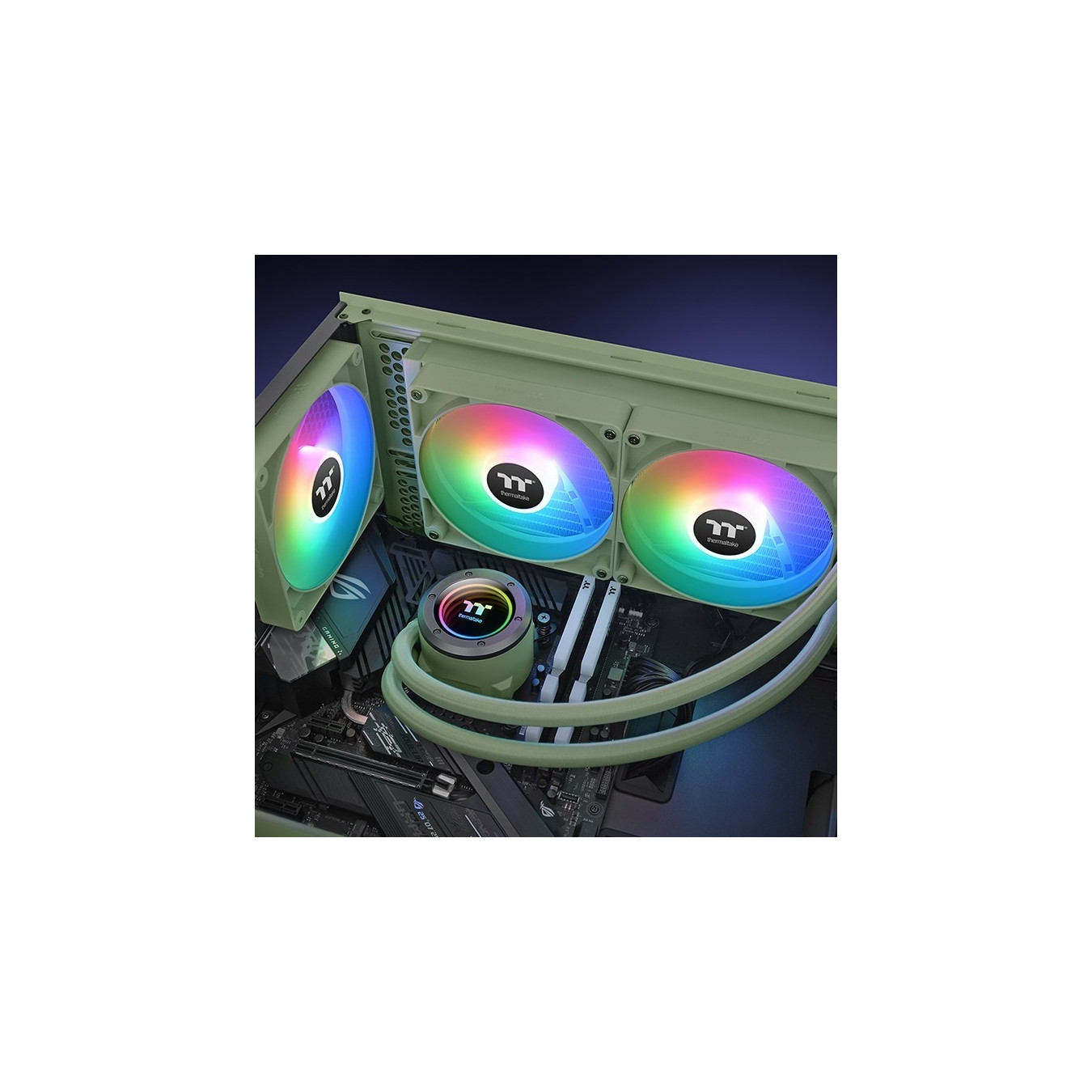 Thermaltake TH280 V2 ARGB AIO Liquid Cooler - 280mm (2x140mm) PWM Fans - Matcha Green — Buy in Cyprus with Fast Delivery
