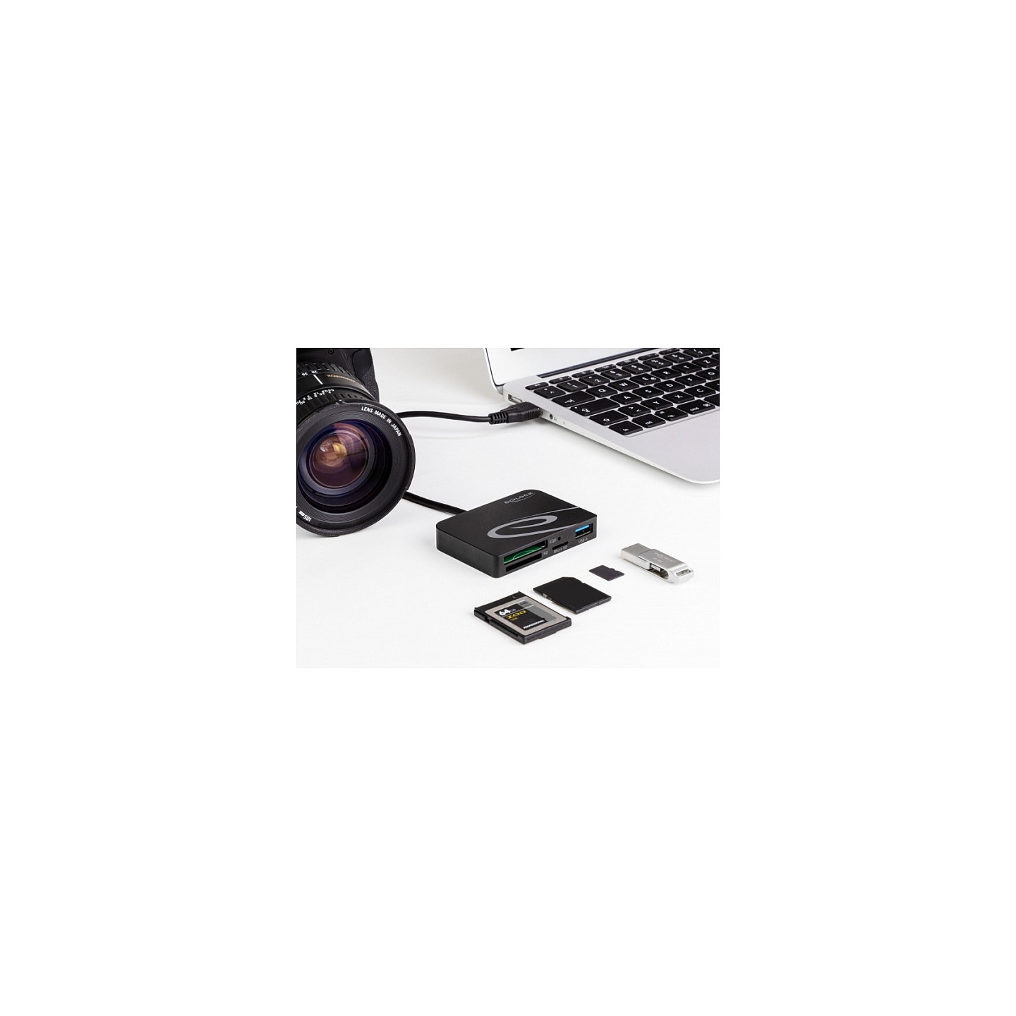 Delock Card Reader für XQD SD Micro SD Speicherkarten + USB Typ-A Port — Buy in Cyprus with Fast Delivery