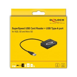 Delock Card Reader für XQD SD Micro SD Speicherkarten + USB Typ-A Port — Buy in Cyprus with Fast Delivery