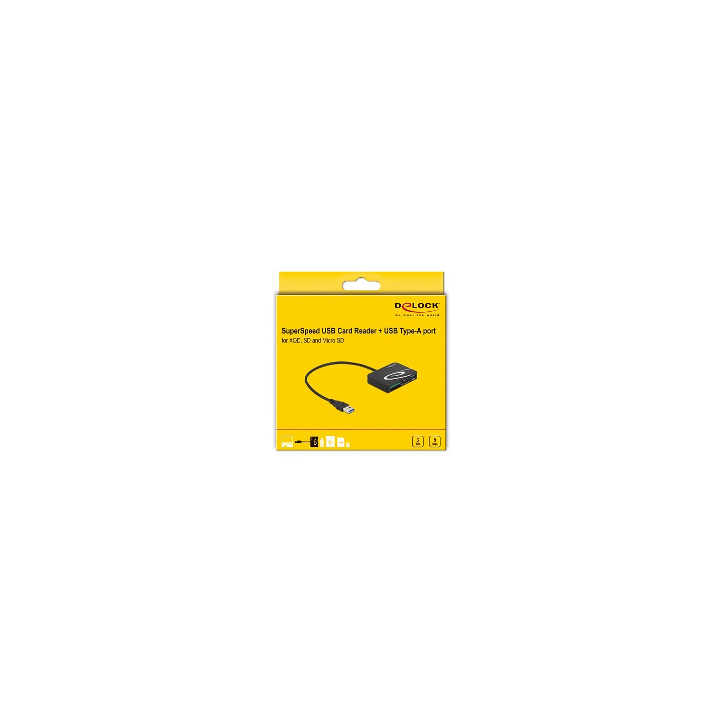 Delock Card Reader für XQD SD Micro SD Speicherkarten + USB Typ-A Port — Buy in Cyprus with Fast Delivery
