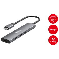 Equip USB-Hub 4-Port 3.2 C- to 4x3.0 5Gbps o.Netzteil gr — Buy in Cyprus with Fast Delivery