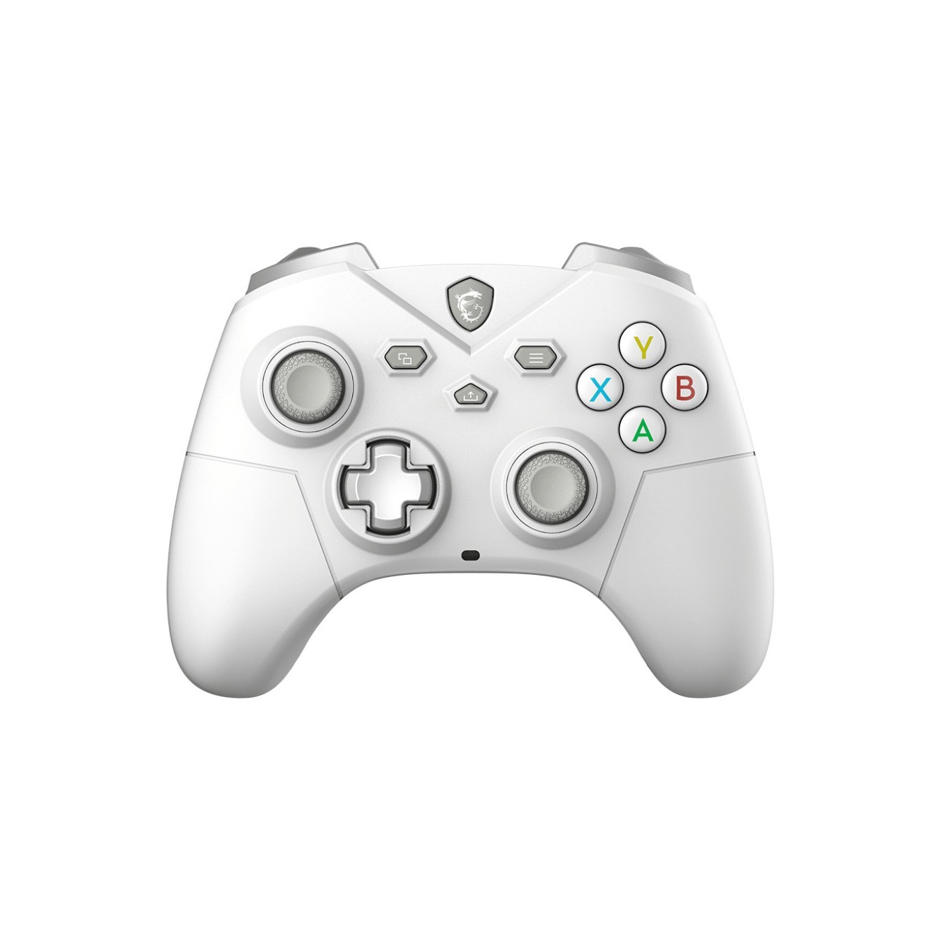 MSI Force GC300 W - Wireless White Gamepad for PC & Android, 2.4GHz + Wired USB, 20h Battery