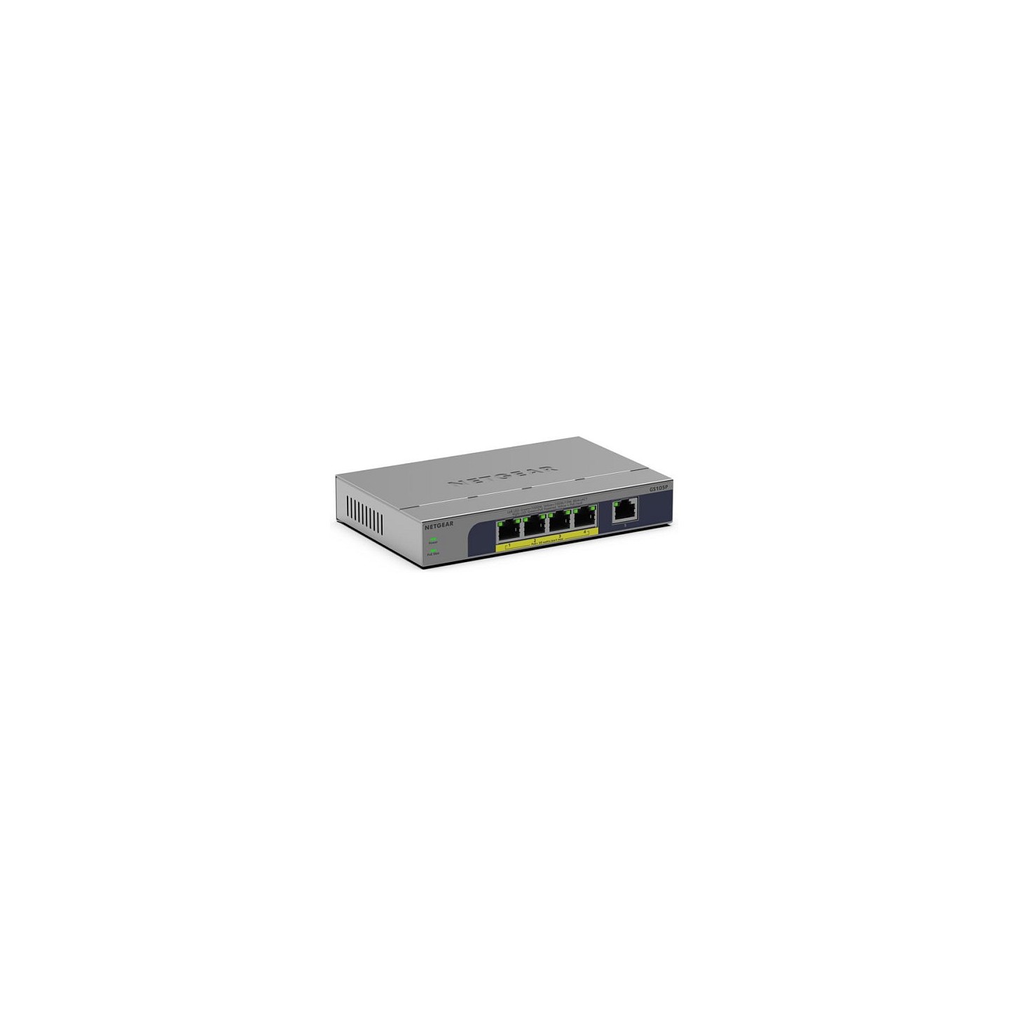 NETGEAR GS105P - Switch - unmanaged - 1 x 10 100 1000 + 4 x 10 100 1000 (PoE+) - Desktop. wandmontierbar - PoE+ (63 W)