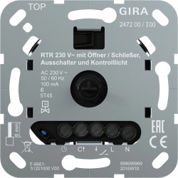 GIRA 247200 Einsatz Raumtemperaturregler 230V 1Ö 1S — Buy in Cyprus with Fast Delivery