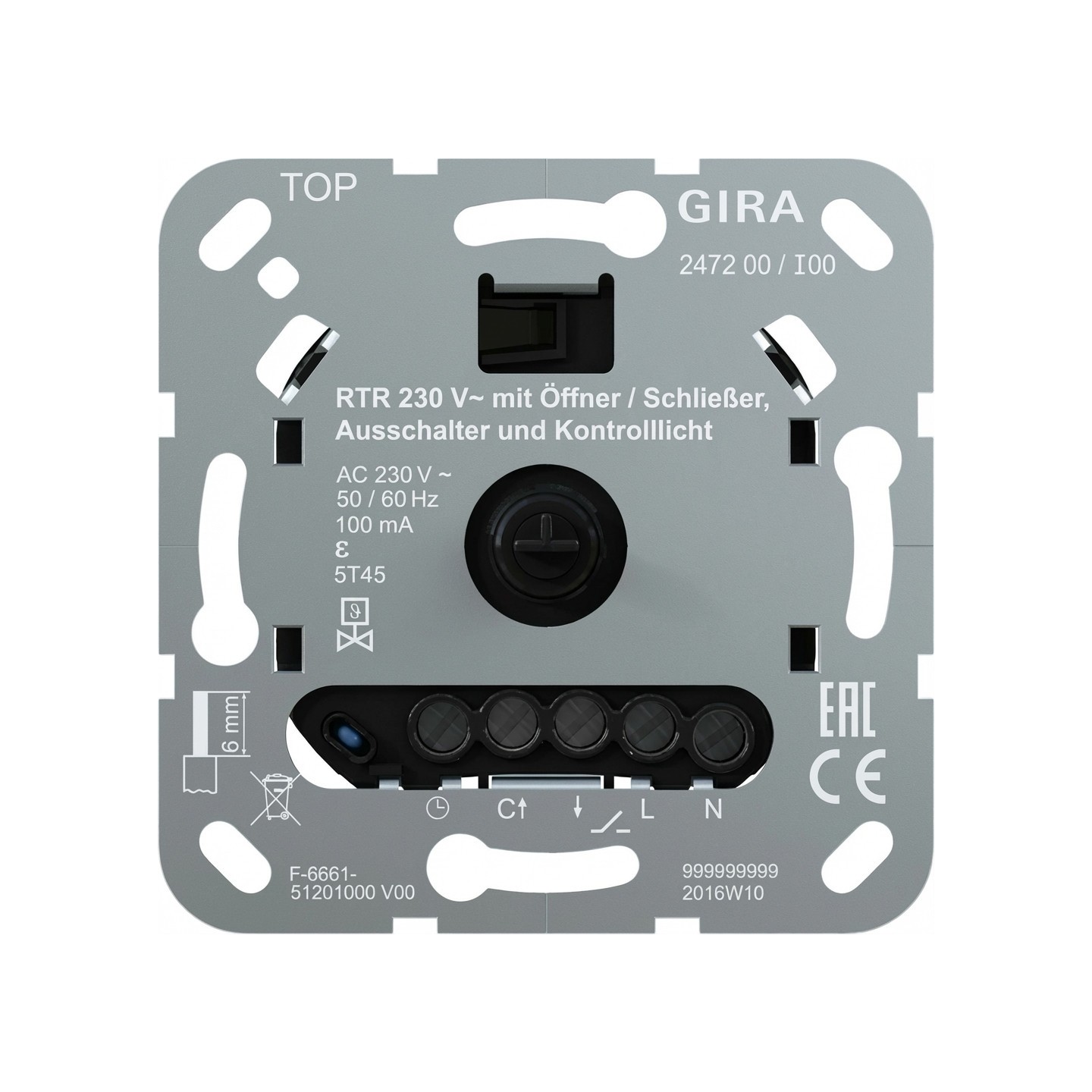 GIRA 247200 Einsatz Raumtemperaturregler 230V 1Ö 1S — Buy in Cyprus with Fast Delivery