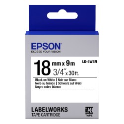 Epson LabelWorks LK-5WBN - Schwarz auf Weiß - Rolle (1.8 cm x 9 m) — Buy in Cyprus with Fast Delivery