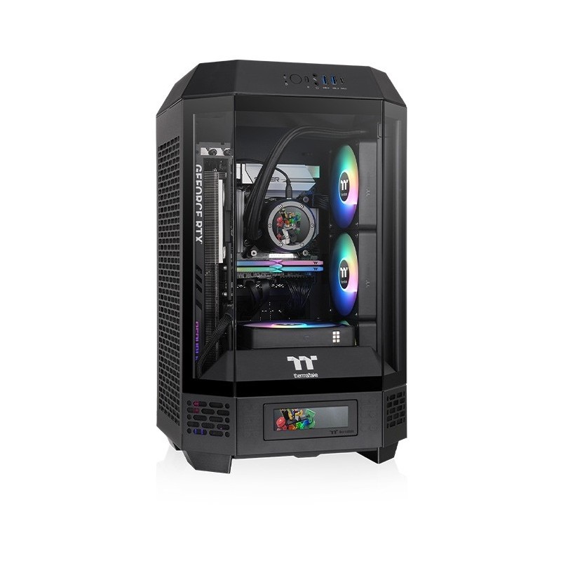 Buy Thermaltake The Tower 250 - Mini-ITX PC Case, Black/White, 3.9" LCD, 360mm G... in Cyprus, Nicosia, Limassol, Larnaka, Pafos