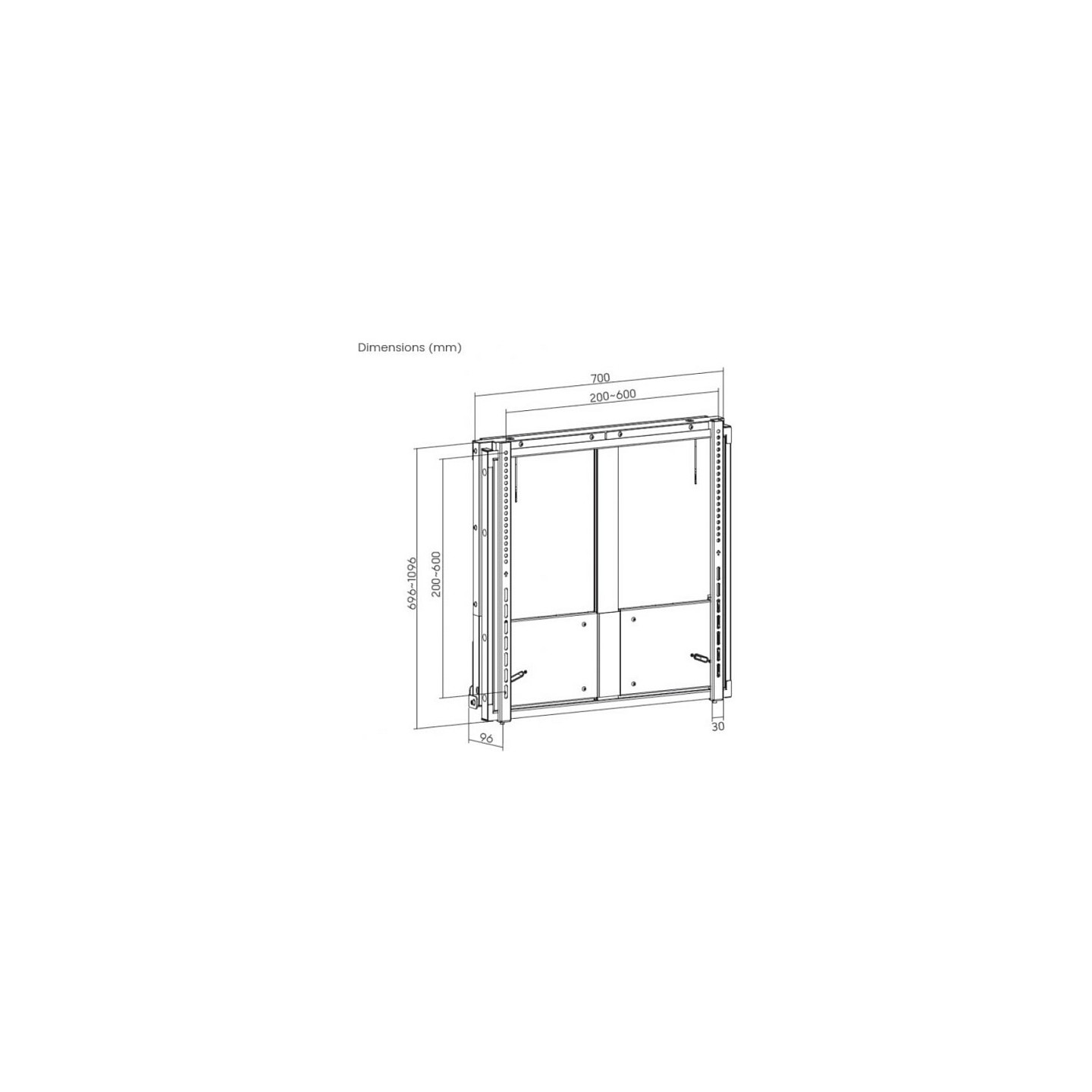 Equip Wandhalterung 55'-86' 1TFT Up-Down 1Gelenk 65Kg sw retail — Buy in Cyprus with Fast Delivery