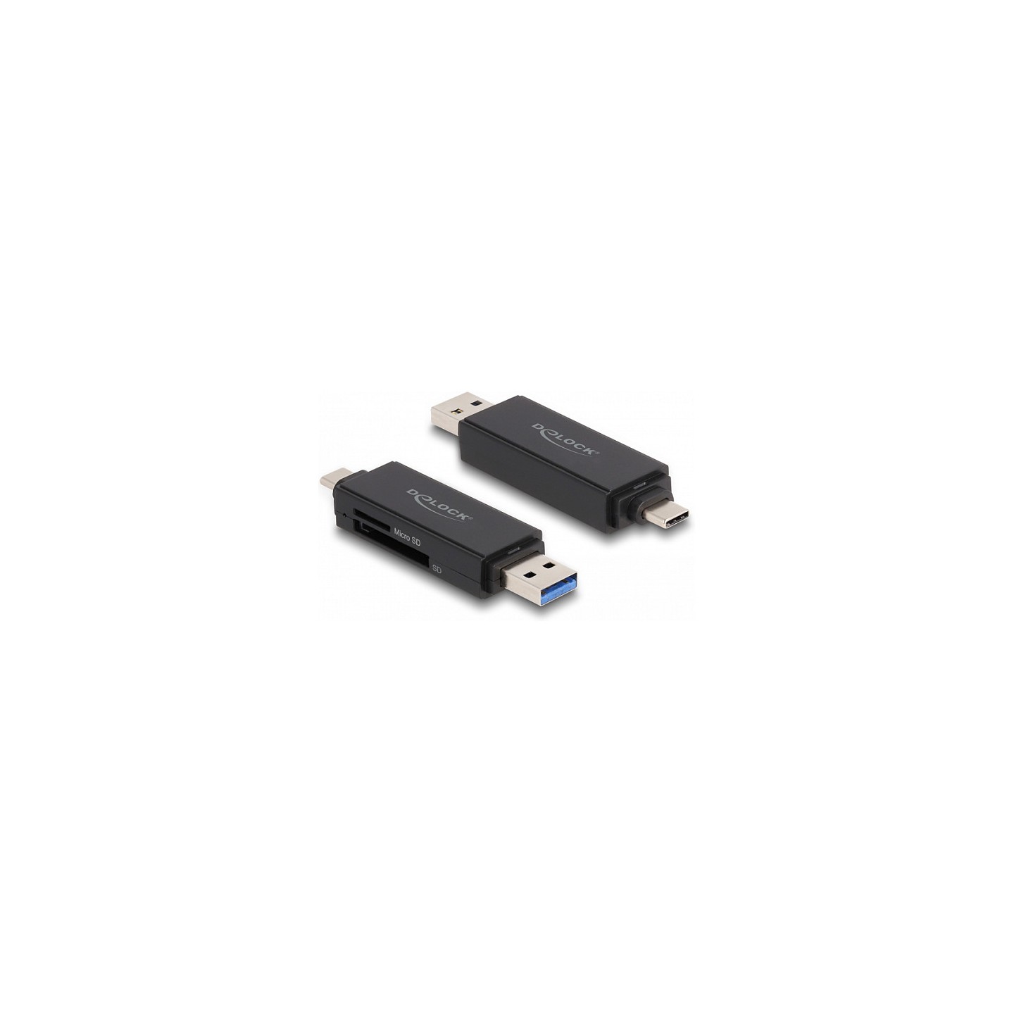 Delock Card Reader SuperSpeed USB 5 Gbps USB Type-CTM Typ-A für SD und Micro SD Speicherkarten
