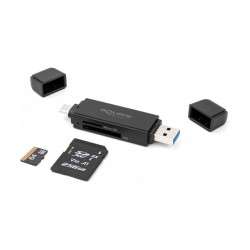 Delock Card Reader SuperSpeed USB 5 Gbps USB Type-CTM Typ-A für SD und Micro SD Speicherkarten