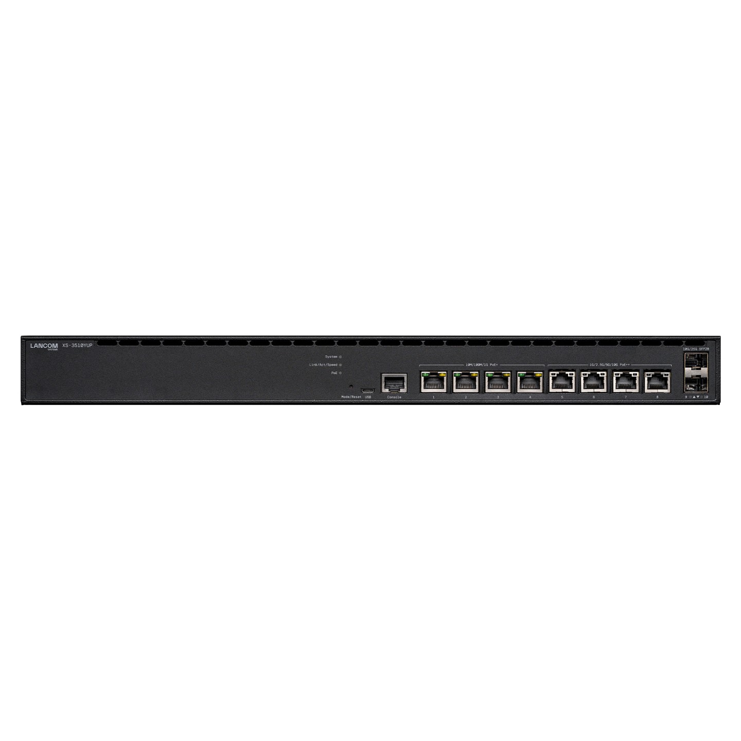 LANCOM XS-3510YUP Managed L3-Lite multi-gigabit PoE++ access switch 4x 1GE PoE+ 802.3at 4x 10GE PoE++ 802.3bt type 4 ...