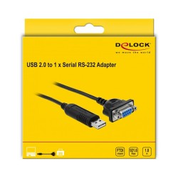 DELOCK USB 2.0 zu Seriell RS-232 Adapter mit Steckergehäuse — Buy in Cyprus with Fast Delivery