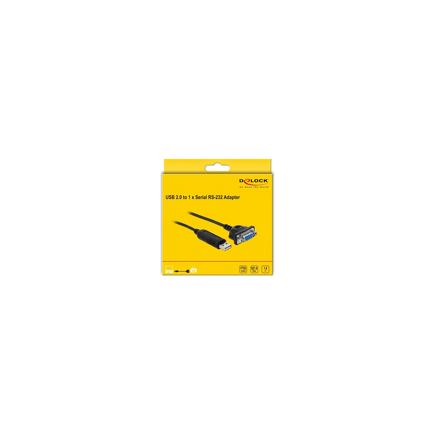 DELOCK USB 2.0 zu Seriell RS-232 Adapter mit Steckergehäuse — Buy in Cyprus with Fast Delivery