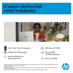 HP OmniBook 7 Next Gen AI PC 17.3' FHD Touchscreen Core Ultra 7 258V 32GB 1TB SSD RTX4050 Windows 11 Home