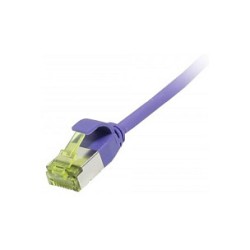 Synergy21 Patchkabel RJ45. CAT6A 500Mhz. 0.15m. lila. U FTP. slimline rund d3.8mm. TPE LSZH(Superflex). AWG32. mit C...