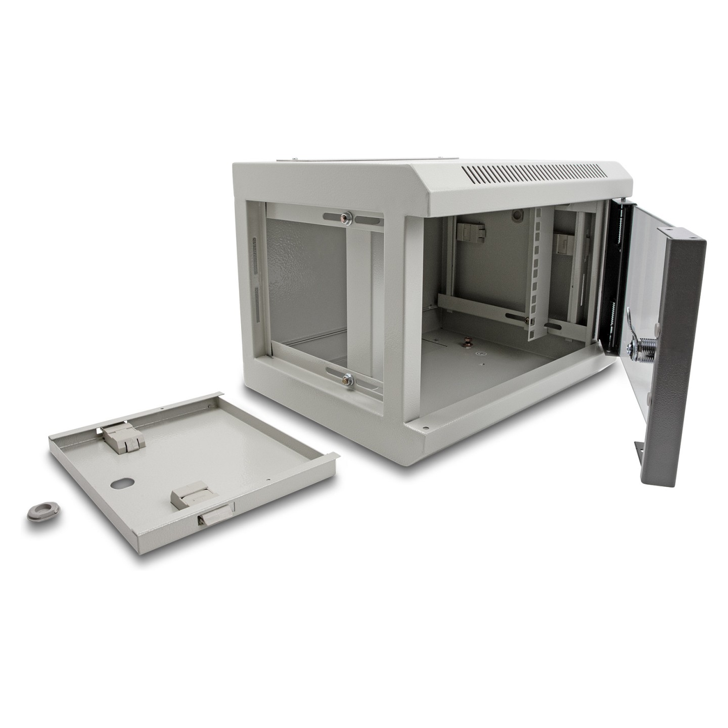 10? Netzwerkschrank mit Glastür 4 HE grau — Buy in Cyprus with Fast Delivery