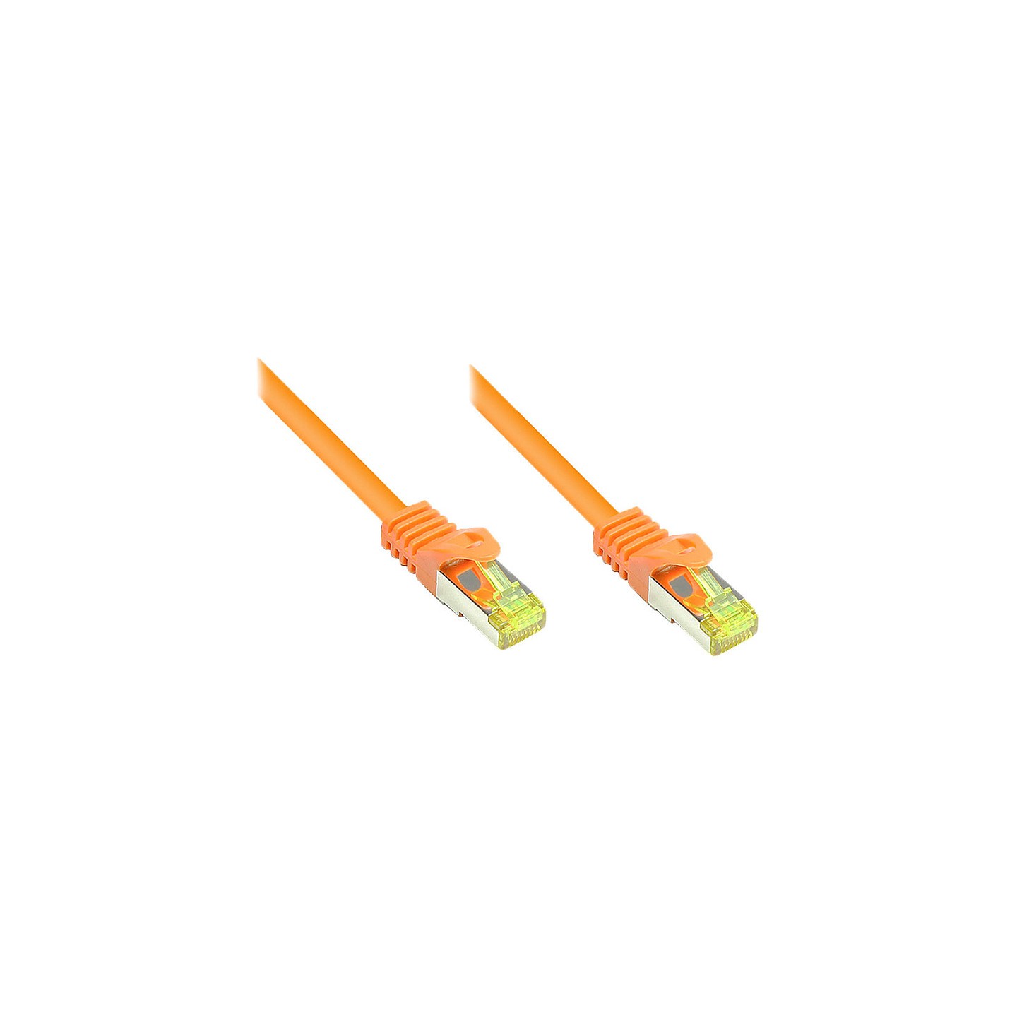 GoodConnections RJ45 Patchkabel mit Cat. 7 Rohkabel und Rastnasenschutz (). S FTP. PiMF. halogenfrei. 500MHz. OFC. or...