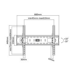 VALUE TV-Monitorwandhalterung schwarz neigbar — Buy in Cyprus with Fast Delivery