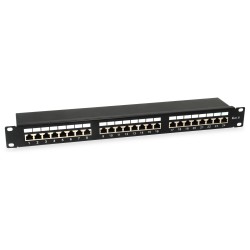 Equip Patchpanel 24x RJ45 Cat6 19' FTP 1HE ISO IEC schwarz — Buy in Cyprus with Fast Delivery