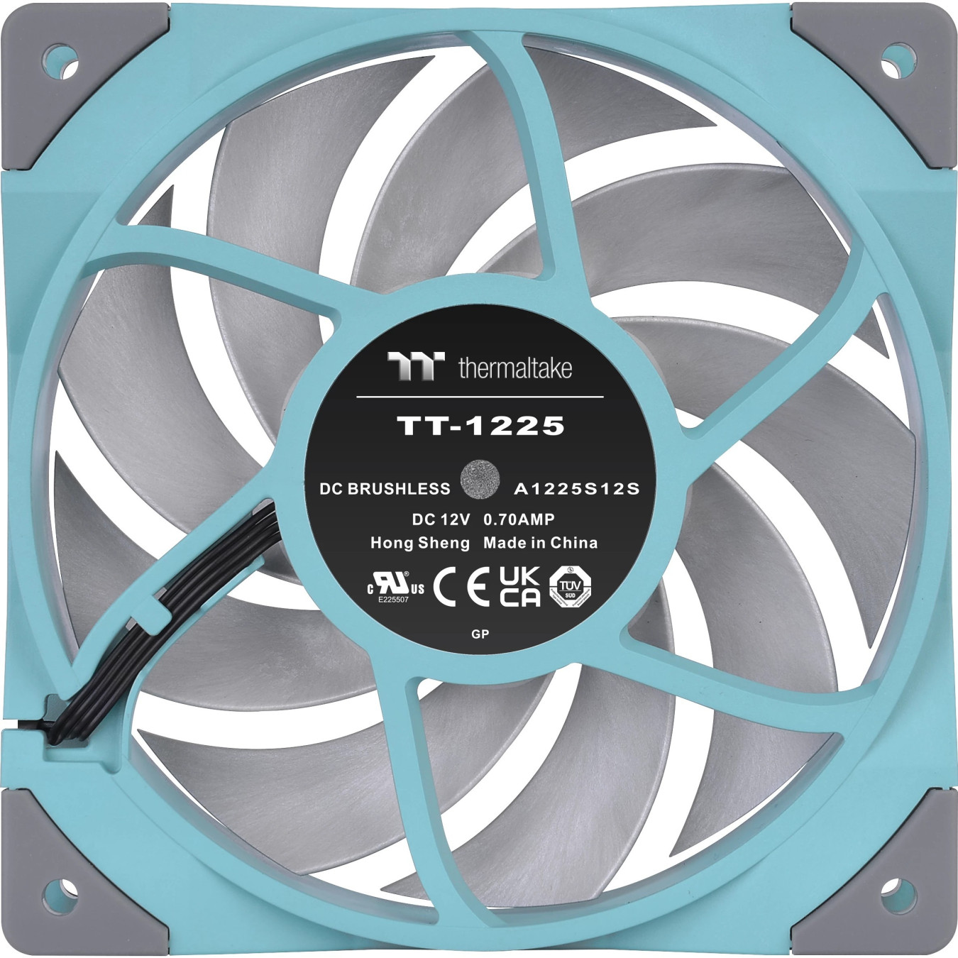 Thermaltake TOUGHFAN 12 Radiator Fan - Turquoise - 120mm PWM High Static Pressure 500-2000 RPM