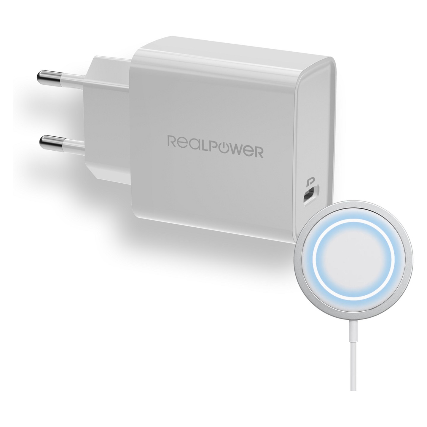RealPower Ladegerät C-MagSet 20W mit Ladepad — Buy in Cyprus with Fast Delivery