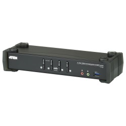 KVM Desktop Switch 4-Port USB 3.1 Gen 1 4K DisplayPort 1.2 KVMPTM Switch with Audio (KVM cables included) ATEN