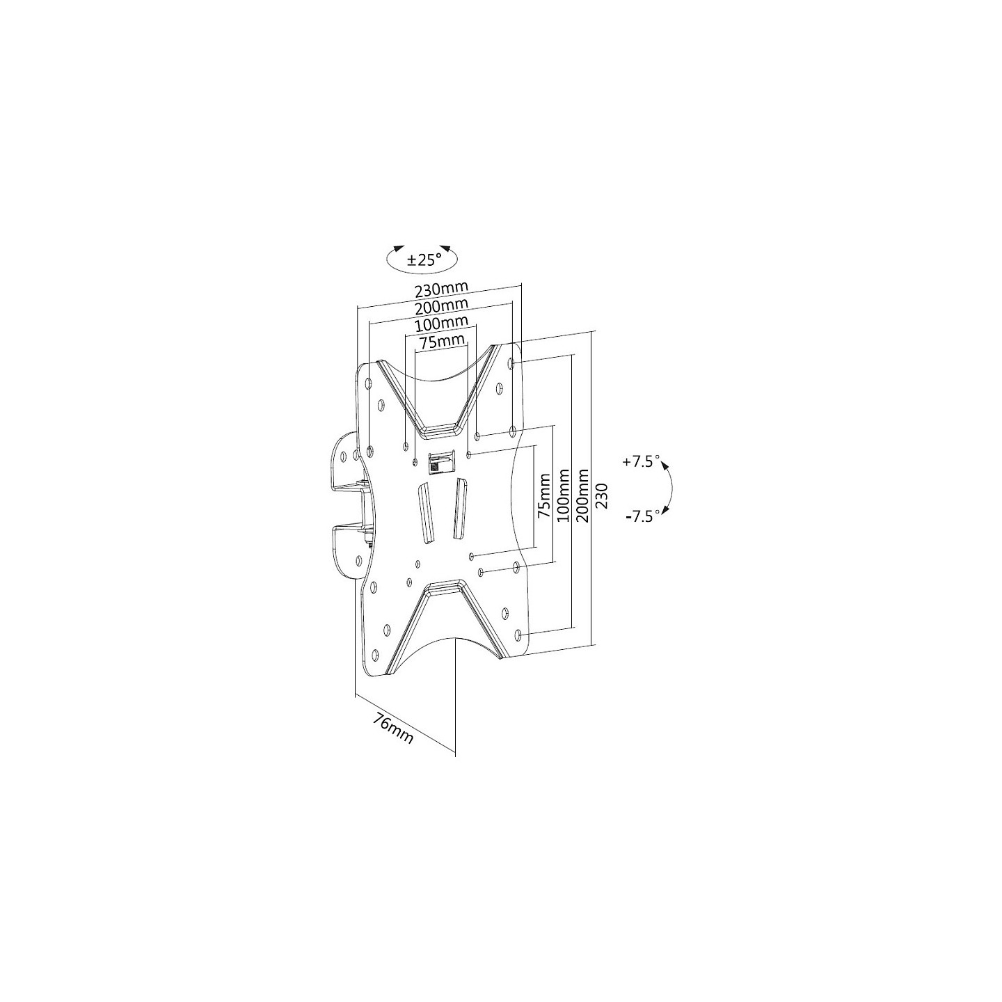 Equip Wandhalterung 23'-42' 1TFT schwenkb. 25Kg sw retail — Buy in Cyprus with Fast Delivery