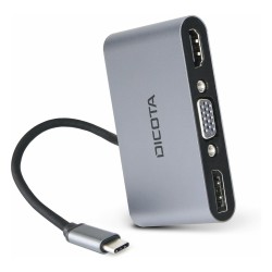 D Dicota USB-C Portable 5-in1 Docking Station 4K HDMI DP PD — Buy in Cyprus with Fast Delivery