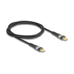 DELOCK USB 2.0 Typ-C St. zu St. transparent PD 3.0 100 W 1 m — Buy in Cyprus with Fast Delivery