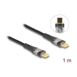 DELOCK USB 2.0 Typ-C St. zu St. transparent PD 3.0 100 W 1 m — Buy in Cyprus with Fast Delivery