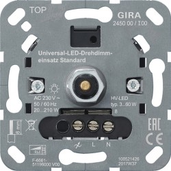GIRA 245000 Uni-LED-Drehdimmeins. Standard Einsatz — Buy in Cyprus with Fast Delivery