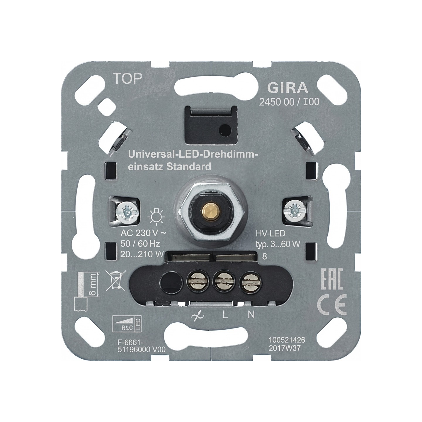GIRA 245000 Uni-LED-Drehdimmeins. Standard Einsatz — Buy in Cyprus with Fast Delivery