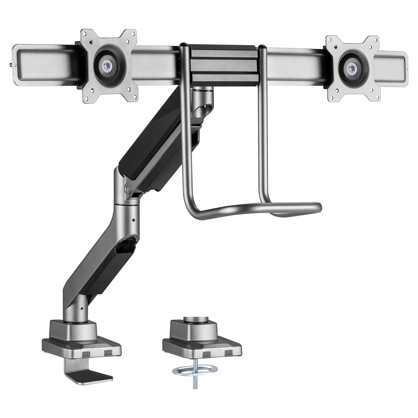 Equip Tischhalterung 17'-32' 2TFT 360° Gasfeder 9Kg silber lite Retail — Buy in Cyprus with Fast Delivery