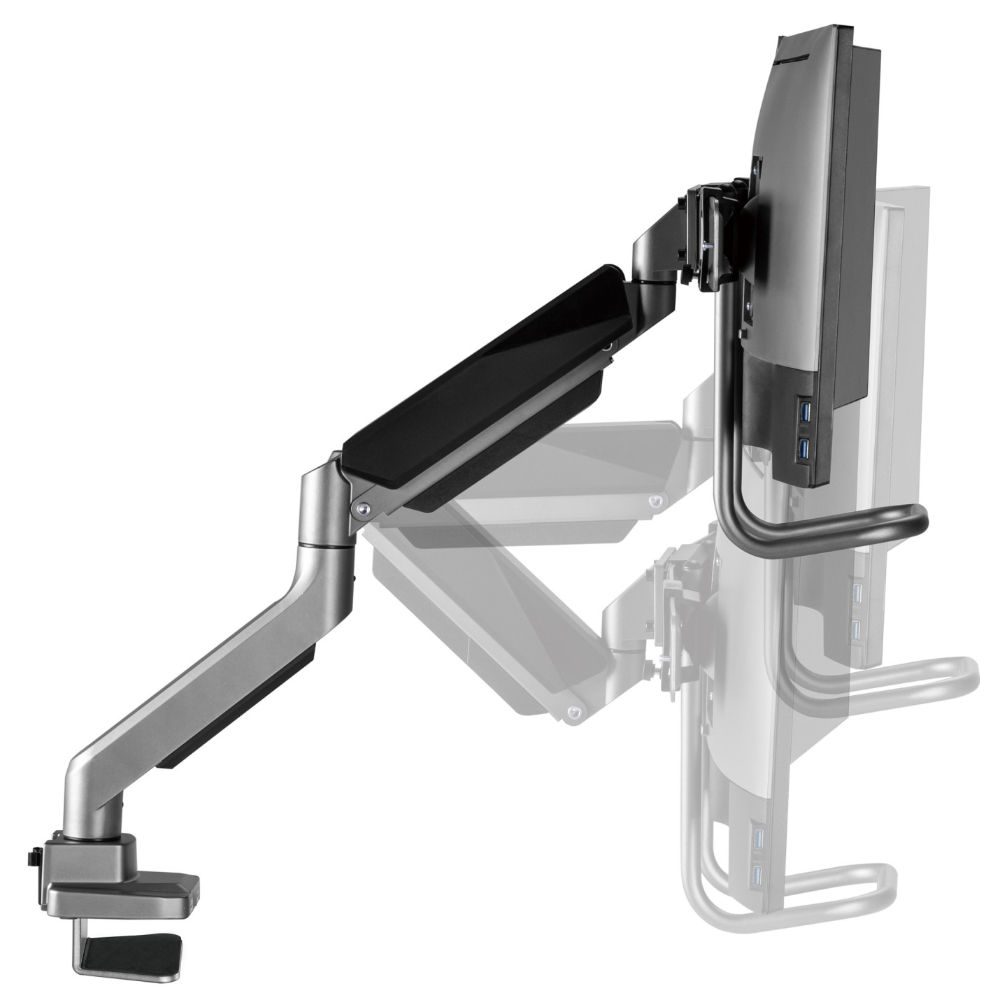 Equip Tischhalterung 17'-32' 2TFT 360° Gasfeder 9Kg silber lite Retail — Buy in Cyprus with Fast Delivery