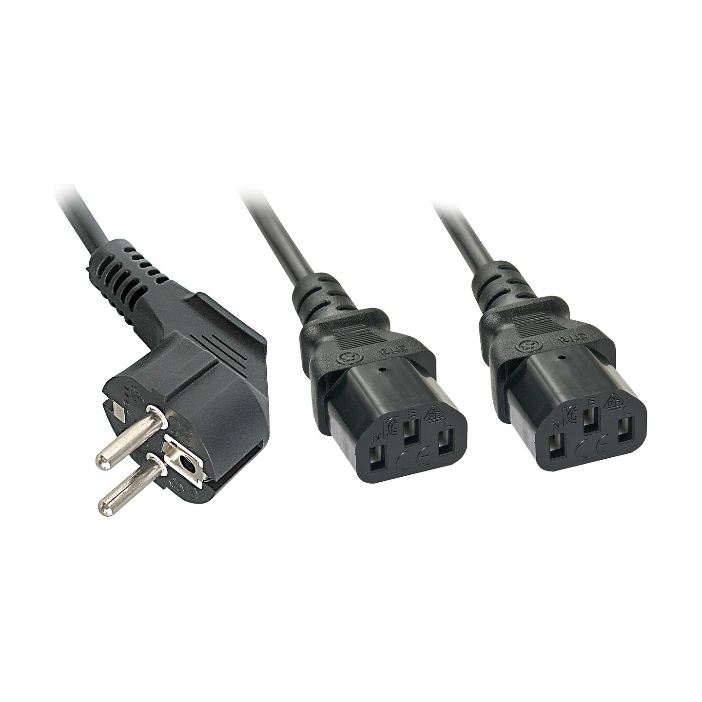 LINDY IEC-Y-Netzkabel Schuko auf 2x C13 2m — Buy in Cyprus with Fast Delivery