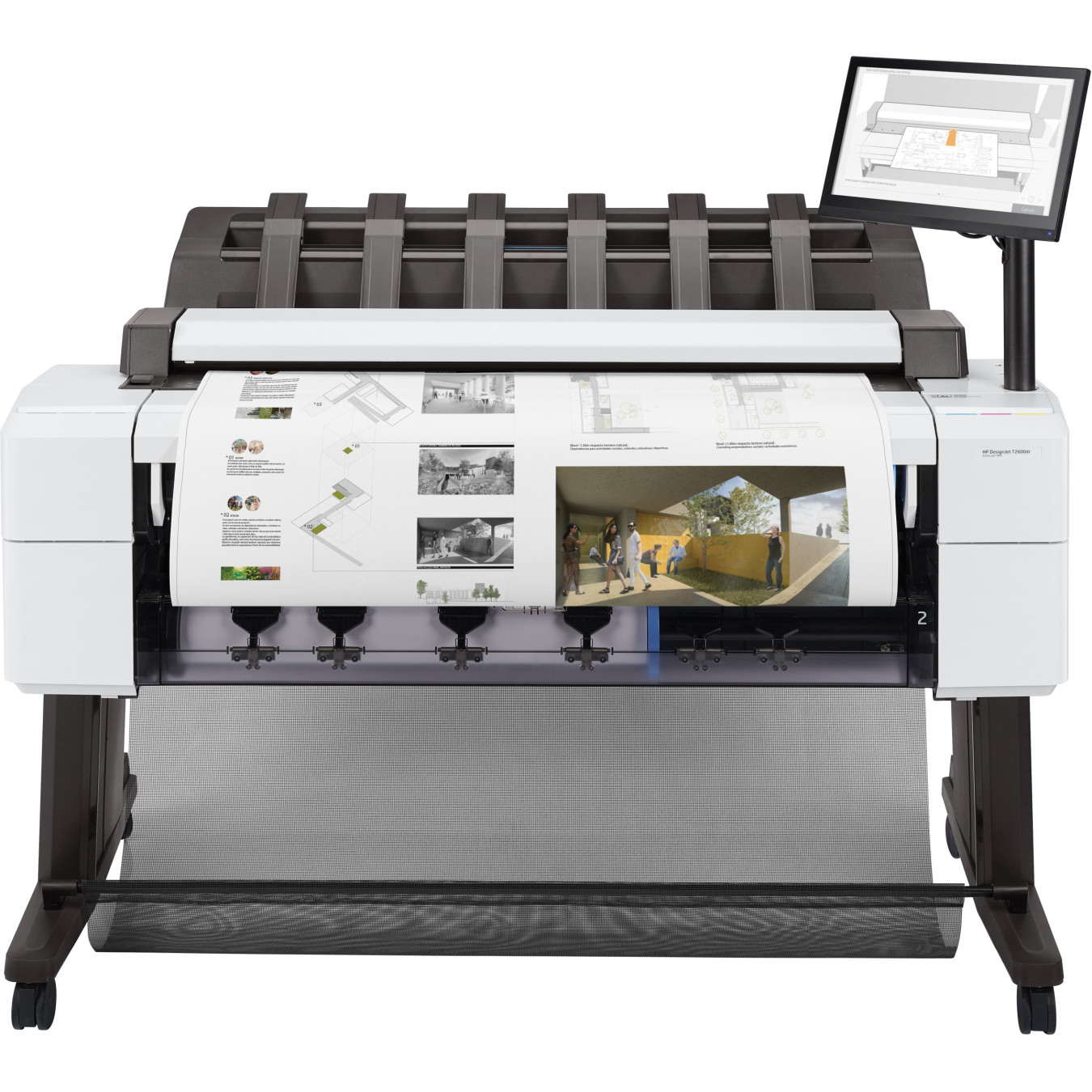 HP DesignJet T2600dr - 36-inch PostScript Color MFP - 128GB Memory, 500GB HDD, Thermal Inkjet, White