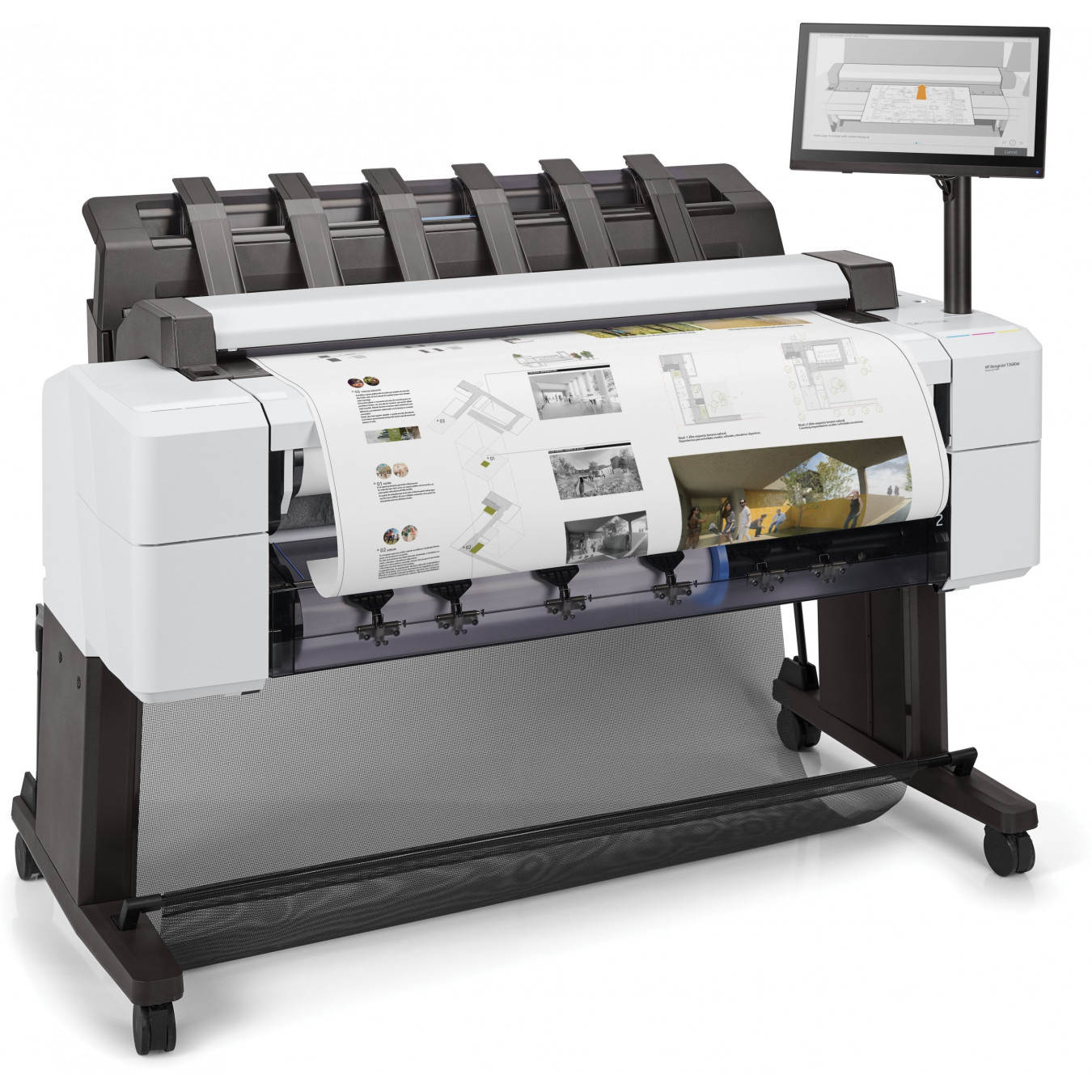 HP DesignJet T2600dr - 36-inch PostScript Color MFP - 128GB Memory, 500GB HDD, Thermal Inkjet, White