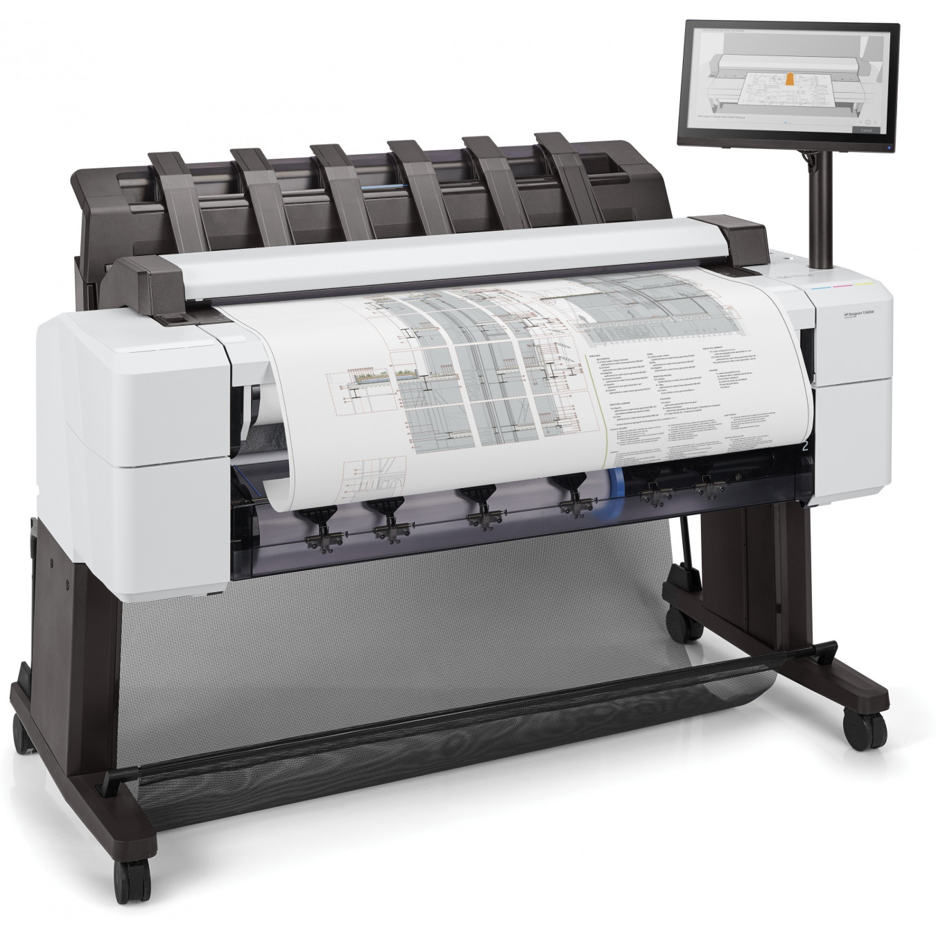 HP DesignJet T2600dr - 36-inch PostScript Color MFP - 128GB Memory, 500GB HDD, Thermal Inkjet, White