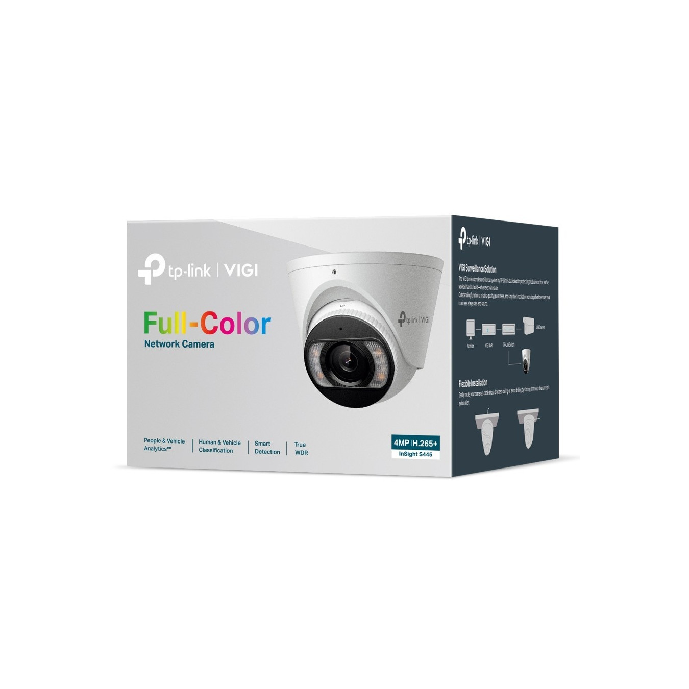 TP-Link Omada InSight S445 - 4MP Full-Color Turret Camera (4mm) - PoE, IP67, White — Buy in Cyprus with Fast Delivery