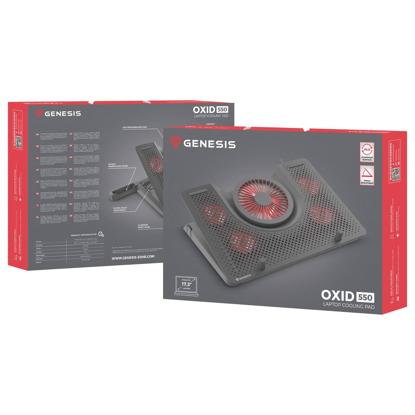 Genesis Notebook Kühler OXID 550 (15.6'- 17.3') — Buy in Cyprus with Fast Delivery