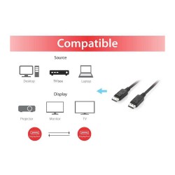 Equip DisplayPort 1.2 St St 3.00m 4K 60Hz komp.HDCP schwarz Polybeutel — Buy in Cyprus with Fast Delivery