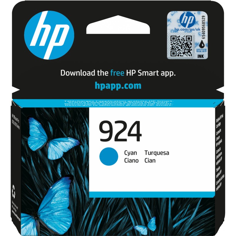 Buy HP 924 Original Cyan Ink Cartridge - HP 924 - Cyan, Original, Standard Yield... in Cyprus, Nicosia, Limassol, Larnaka, Pafos
