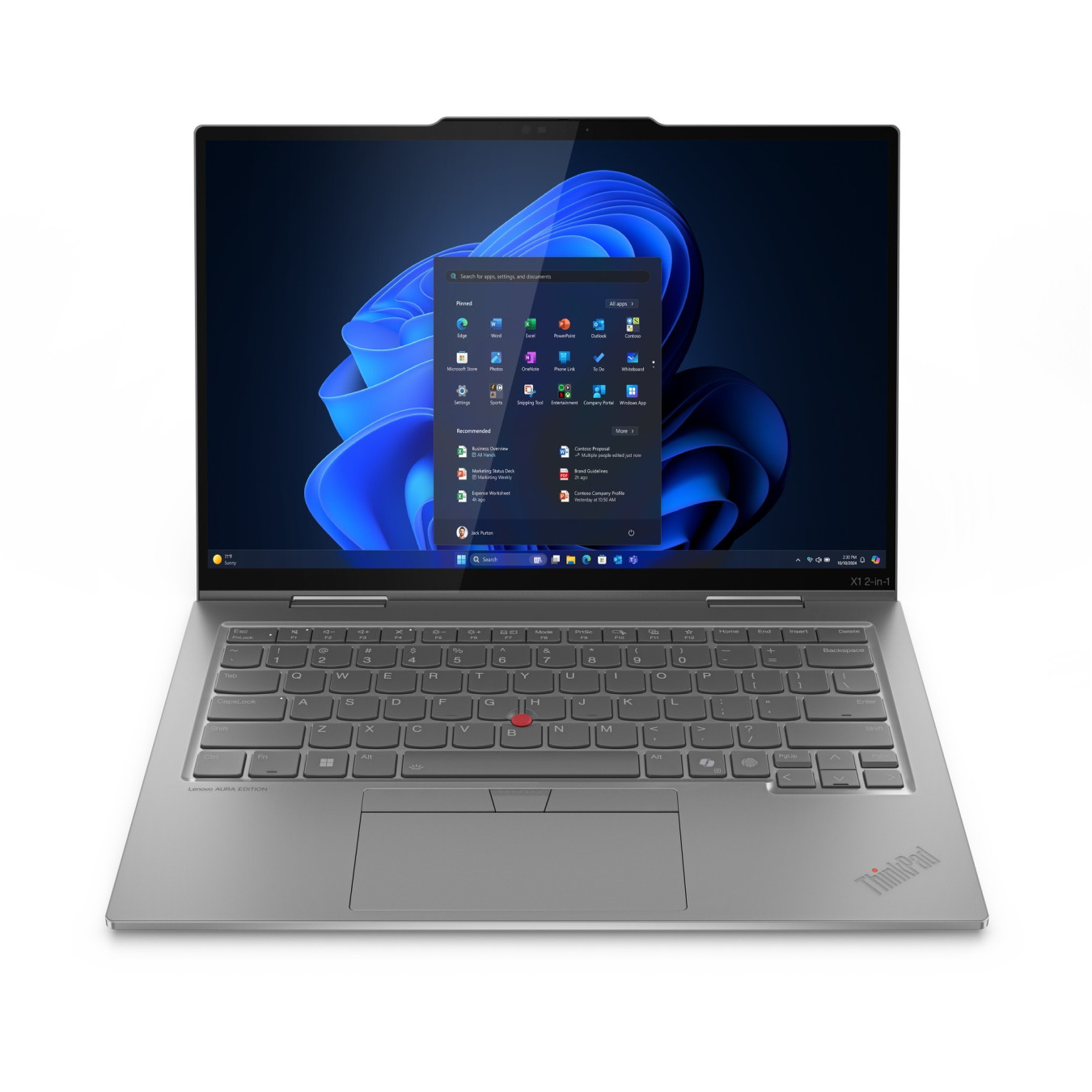 Lenovo ThinkPad X1 2-in-1 Gen 10 - 265U - Grey, 14in 2.8K OLED 120Hz, Intel Core Ultra 7, 64GB RAM, 2TB SSD, 5G, Windows 11 Pro