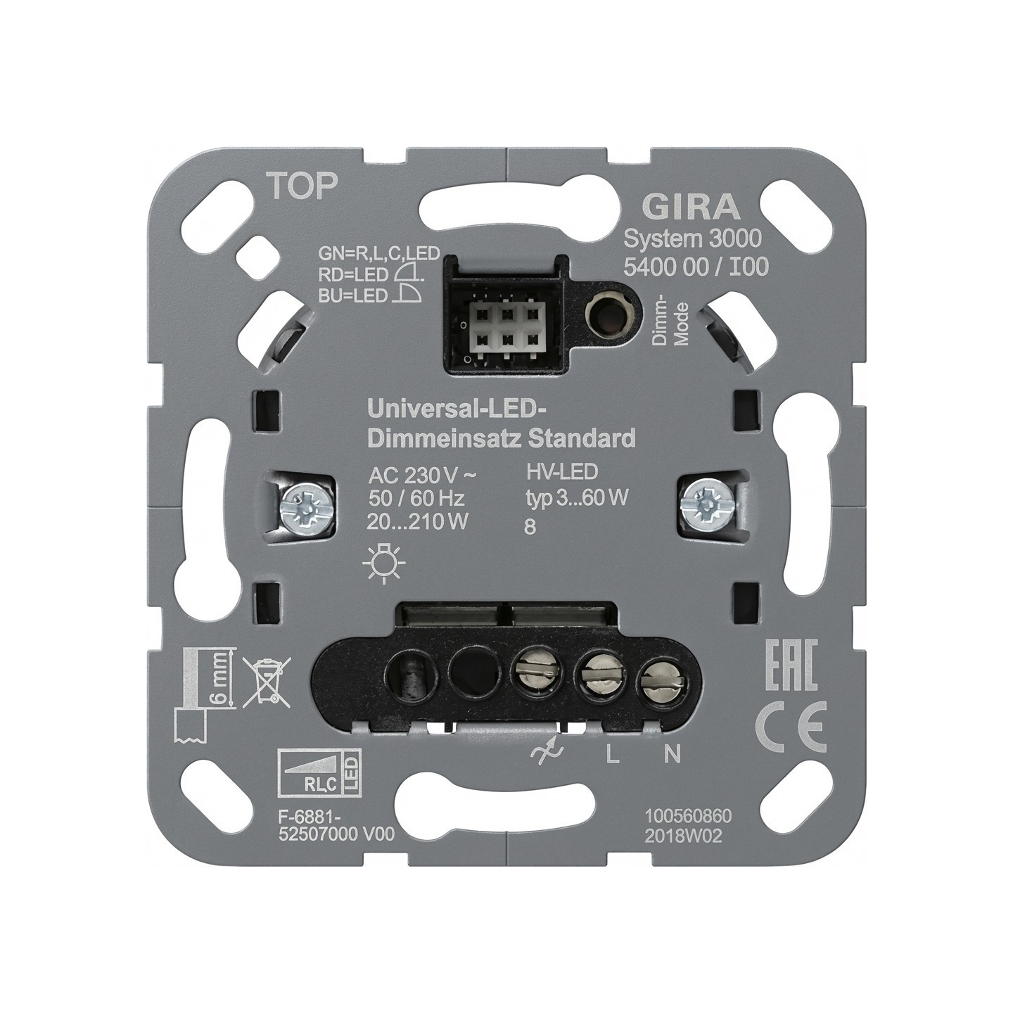 GIRA 540000 S3000 Uni-LED-Dimmeins. Std Einsatz — Buy in Cyprus with Fast Delivery